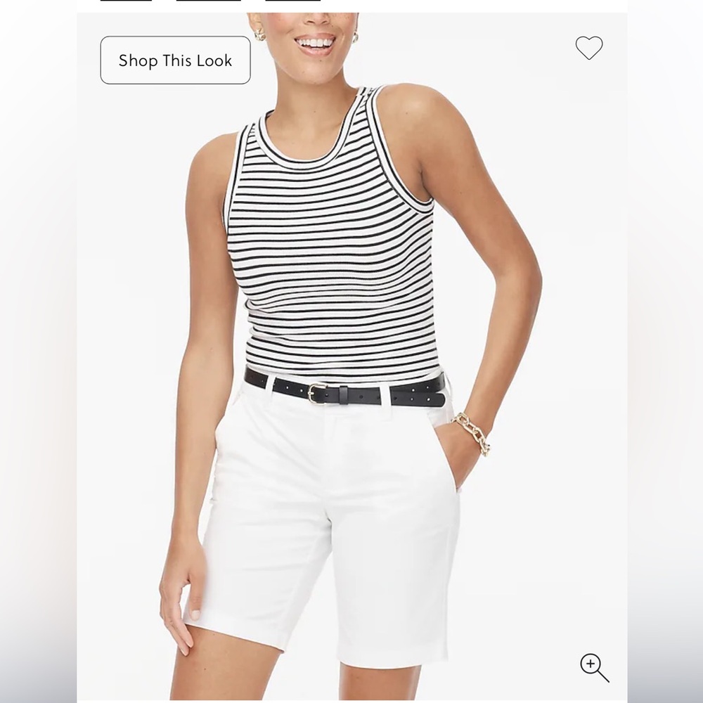 [J.CREW FACTORY] FRANKIE BERMUDA SHORTS-WHITE